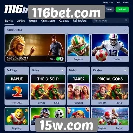Opcões de jogos disponíveis no 116bet